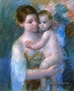  enfant - Mère tenant son bébé mères des enfants Mary Cassatt